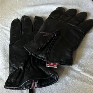 Black Leather Gloves
